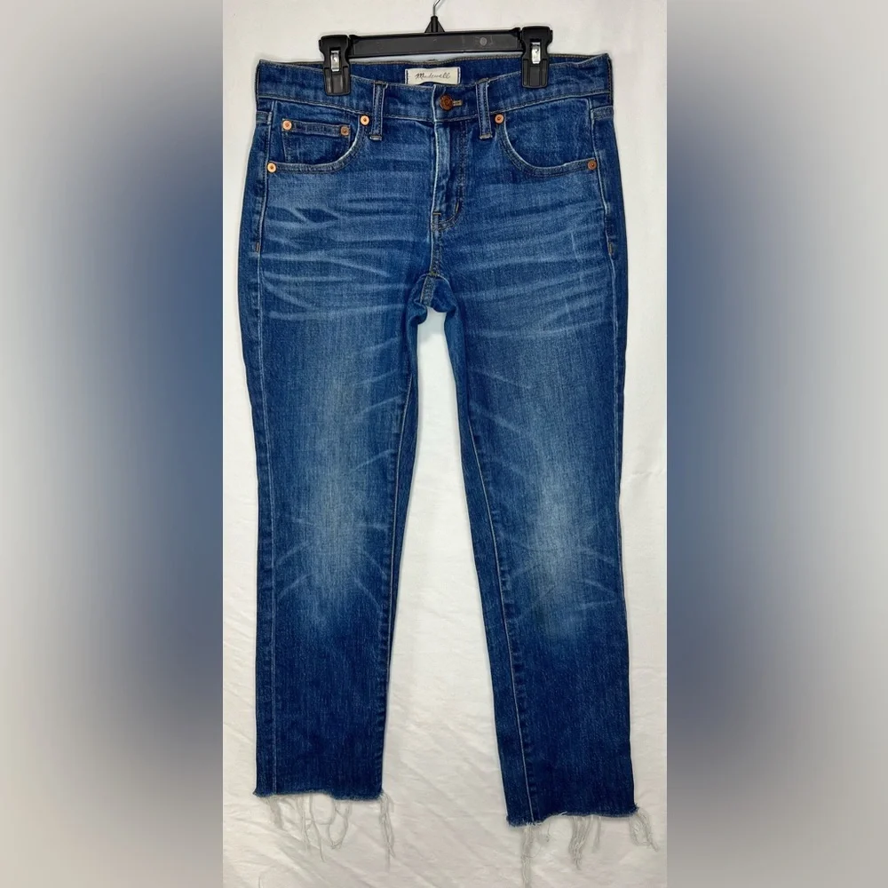 Madewell The Slim Boyjean: Raw-Hem Edition Mid Rise Denim Classic Straight Leg